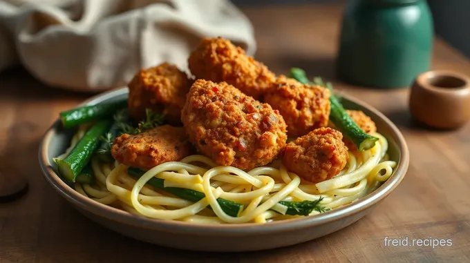 Crispy Fried Chicken & Courgette Quick Meal