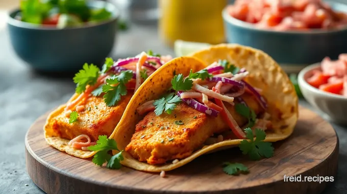 Crispy Fried Halloumi Tacos with Spicy Slaw