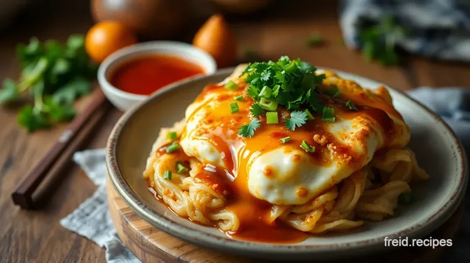 Fried Egg Foo Yung with Savory Sauce