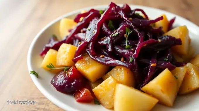 Sautéed Red Cabbage with Hearty Potatoes