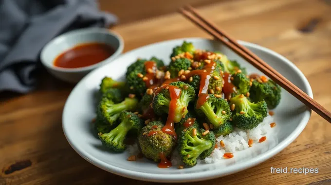 Fried Thin-Stemmed Broccoli with Hoisin Sauce