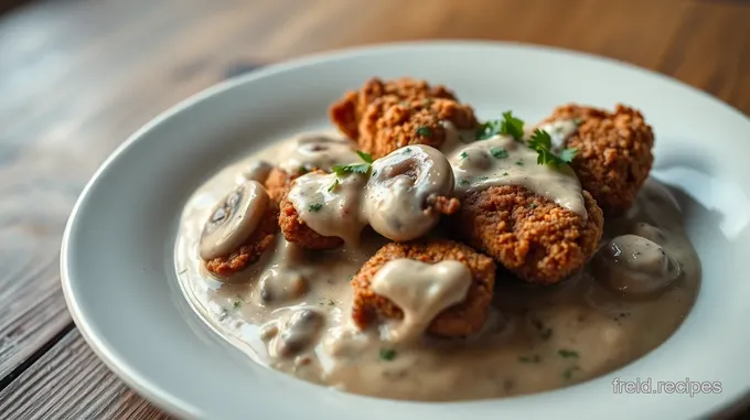 Pan-Fried Chicken in Mushroom Sauce