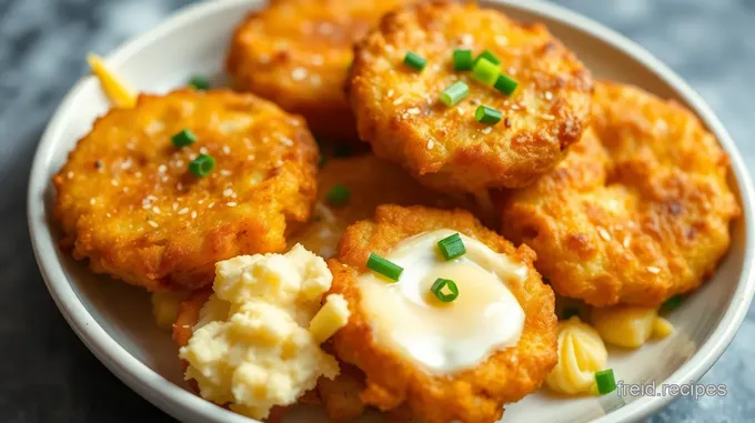 Mashed Potato Cakes with Cheese and Chives