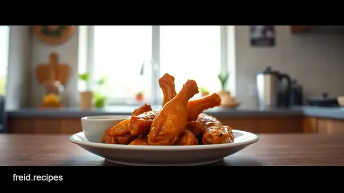 Crispy Honey Buffalo Wings with Blue Cheese Slaw