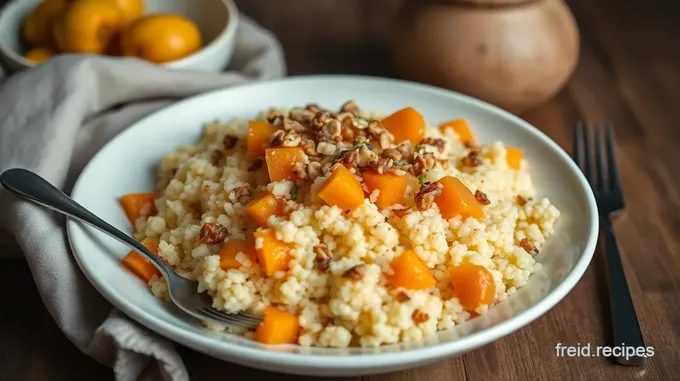 Cooked Couscous with Apricots & Crunchy Toppings