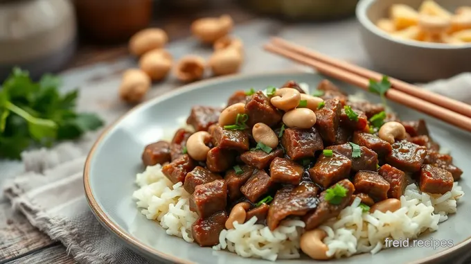 Stir-Fried Beef with Cashews and Broccoli