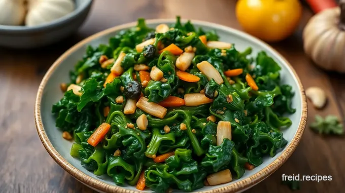 Stir-Fried Curly Kale with Chilli & Garlic