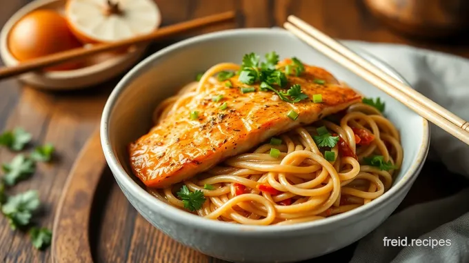 Soy & Ginger Salmon with Soba Noodles