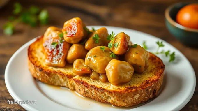 Sautéed Chicken Livers on Crispy Toast